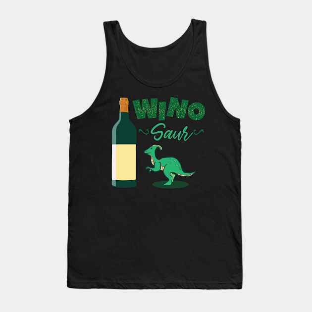 Winosaur Wine Dinosaur Tank Top by GDLife